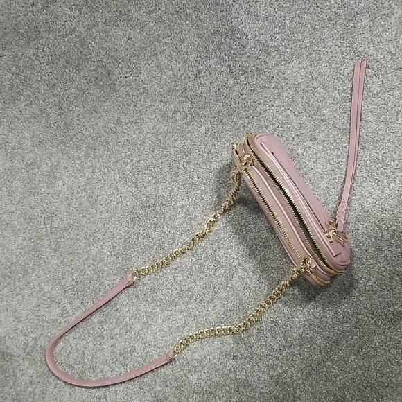 Rebecca Minkoff Quilted Leather Small Double Zipped Crossbody In Fawn - Picture 3 of 13